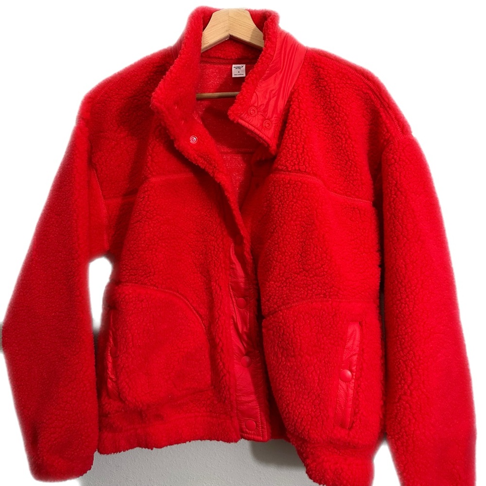 Old Navy Active Sherpa Fleece Jacket- Red